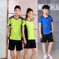 Table tennis suit suit men and womens customized spring and summer badminton sportswear short sleeve quick-drying shuttlecock clothes childrens models