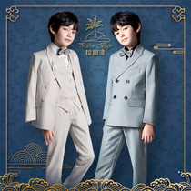 Childrens dress boys foreign style suit flower boy handsome small suit suit suit suit British style baby watch performance spring and autumn