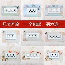 Type 118 Type 23 4 6 holes 12 holes Switch sticker socket Acrylic Waterproof Socket Patch Light Dust Protection Hood