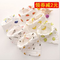 Triangle Towel Pure Cotton Baby Scarves Boy 1-2 Year Old 3 Autumn Winter Big girl gauze Baby Saliva Scarf