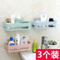Bathroom shelf Bathroom sink toilet toilet Suction cup wall-mounted non-perforated soap box Soap box rack