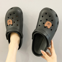 Cave shoes mens summer wear thick-soled non-slip sandals mens Baotou beach slippers outdoor ins tide