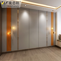 Modern simple solid color metal hard bag background wall light luxury living room TV background wall decoration bedroom bedside soft bag