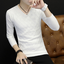 Autumn Sweater Korean Slim Men Joker V Collar Trend Personality Autumn Winter Knitted base shirt Autumn Clothes
