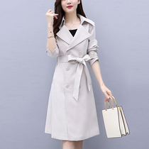 Trench coat womens long 2021 New early spring temperament fashion fashion womens casual coat spring and autumn coat tide Korean version