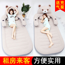 Cartoon inflatable bed household double couple air cushion bed single pillow top mattress portable lazy bed 1 2 m 1 5