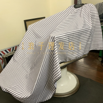  Popular classic 180cm export American barber cape lengthened plus retro striped barber cover foot circumference cloth