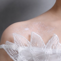 White flowers waterproof long-lasting female tattoo stickers collarbone tattoo stickers rose butterfly little fairy ins summer 6