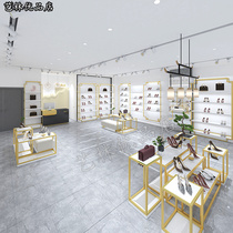 Custom 2021 new style whole house design light luxury shoes shop childrens shoes mens and womens shoes display rack bag display cabinet with light