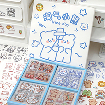 Hand ledger stickers a ton of cute 100 Entrance Waterproof PET Small Bear Rabbit salt Heart Ins Hand Tent Material