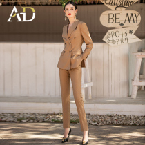 AD card color suit suit female thin professional clothing temperament goddess pants high-end work clothing interview dress