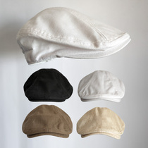 Cap child retro duck tongue cap male head cap linen beret forward cap white duckbill cap small head circumference