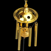Thick Deco Bronze Wind Bell Door Hanging Accessories Six Pipe Kirin Metal Copper Bell Clang