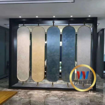 360 degree arc rotating display frame wallpaper Wall cloth display stand Art paint diatom mud tile sample display stand