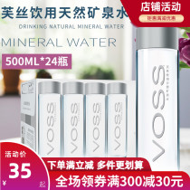 Voss mineral water glass bottle 500ml*24 bottles FCL natural alkaline water Norway imported Voss mineral water