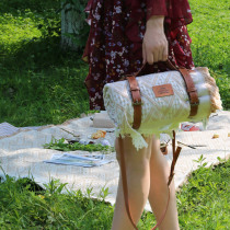 Printed floor mat outdoor cold woven carpet camping camping mat autumn spring outing picnic cloth moisture-proof non-slip Japan