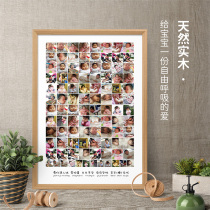 Baby baby 100 days old 100 sleeping map custom photo frame Wall hanging production typesetting photo printing to map customization