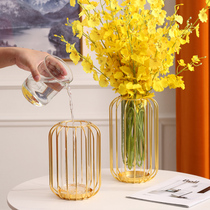 Light luxury Vase ornaments living room flower arrangement dry glass high-end bedroom TV cabinet desktop small furniture dining table decorations