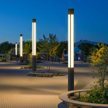 Han All Solar High Pole Lamp Outdoor Courtyard Lamp Waterproof Grass Terrace Light Park View Lamp Garden 3 m 4 m Street Lamp