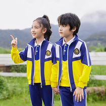 School uniform set primary school students spring and autumn sports class uniforms three sets of teachers class uniforms kindergarten uniforms autumn customization