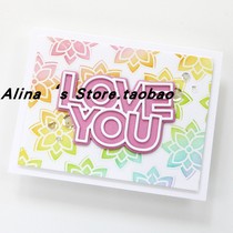 Cutting template DIY mold cutting die Greeting card album Scrapbook production tool Love you letters