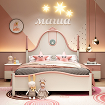 Childrens Princess Bed Girl Bed 1 5 m Single Bed American Pink Girl Childrens Furniture Suite 1 2 m