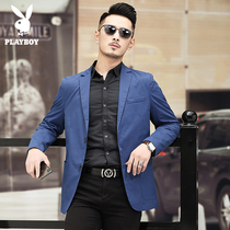 Playboy casual suit mens slim spring and autumn one-piece shirt business formal dress light and thin mens suit jacket
