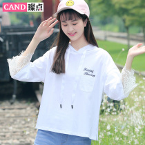 2020 new autumn girls junior high school students wear long sleeve girl Korean White slim cute T-shirt hipster
