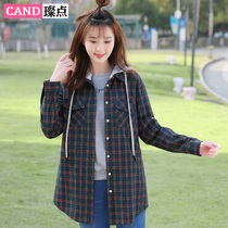 School season spring and autumn girls Korean casual shirts long high school junior high school students autumn shirt clothes