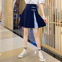 Womens summer high waist skirt junior high school student skirt high school girl small man Chinese style Forest skirt