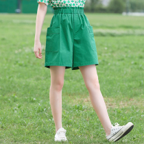Junior high school students wide leg shorts tooling summer thin loose slim girl Big Boy Summer high school girl pants