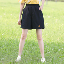 Junior high school students shorts summer thin girls Big children high school girls summer casual Joker wide leg pants thin