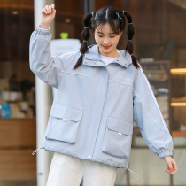 Girls spring overalls spring and autumn Korean version of loose Leisure Sports junior high school students high school girls parkwear