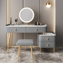 Light luxury solid wood rock board dressing table storage cabinet modern simple small apartment smart mirror mini makeup table table