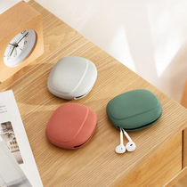 Wired headphone box Bluetooth earplugs data line containing bag travel multifunction digital accessories finishing power supply containing box protective sleeve small mini portable digital U pan U shield coins zero money bag