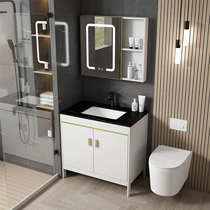 Modern minimalist rock board Wash Basin Cabinet Combined Bath Cabinet Washbasin Toilet Floor-style integrated washstand pool