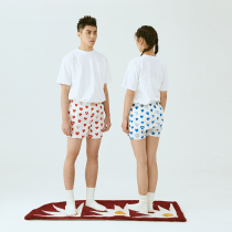 INNERPSYCHE personality heart heart four corner underwear Aro pants creative couples cute men and women tide home pants