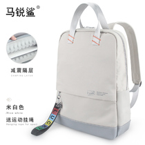 Ma sharp shark multifunctional backpack women for Thinkpad small new Huawei matebookD15 6 inch Apple macair13 3 notebook shockproof charging pen