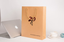 Baiyinfang yellow kraft paper bag custom clothing handbag printing Shenzhen custom gift bag printing corporate LOGO
