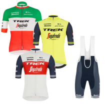 Santini Trick TREK-SEGAFREDO Team Comfortable Cycling Fans Short Sleeve Strap Riding Shorts