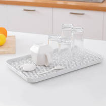 Drain tray plastic rectangular shelf tray tea tray home living room fruit tray Cup drain water filter tray