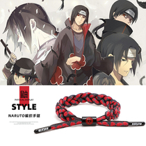 Naruto Bracelet Uhibo Writing Wheel Eye Woven Hand Rope Holographic Reflective Bracelet Couple Student Sports Hand Rope