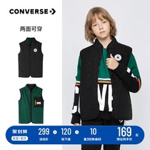 Converse Converse childrens clothing 2021 autumn new boy plus velvet two sides wearing waistcoat childrens warm windproof