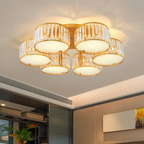 Led crystal ceiling lamp creative personality Art simple modern living room lamp atmospheric room bedroom warm lighting