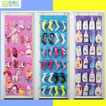 Large capacity 24 Groom rear colorful containing hanging bag hanging wall upper transparent cashier bag non-woven multilayer storage shoe bag