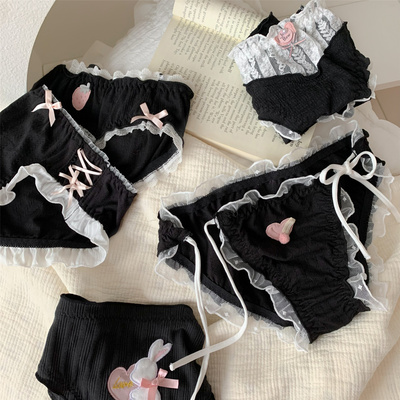 taobao agent Black Japanese sexy cotton underwear, 2023 collection