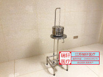 Hospital operating room towel tank stainless steel tank opening and closing frame foot double foot step on disinfectant frame