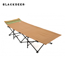 Black deer outdoor folding simple portable single bed Office nap bed Escort lunch break bed Adult military bed