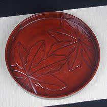 Z Japanese lacquerware Japanese maple leaf tattooer disc Japanese wheel island coated wood tyre lacquerware tray