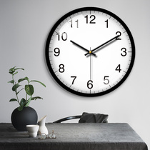 Radio clock clock home living room clock light luxury modern simple mute hanging watch Wall silent non-punching clock